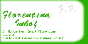 florentina inhof business card